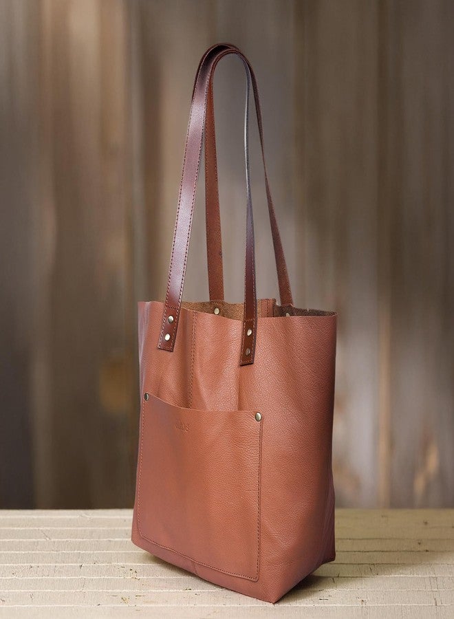 Celtic Premium Genuine Leather Minimalist Everyday Tote Bag - Image 2